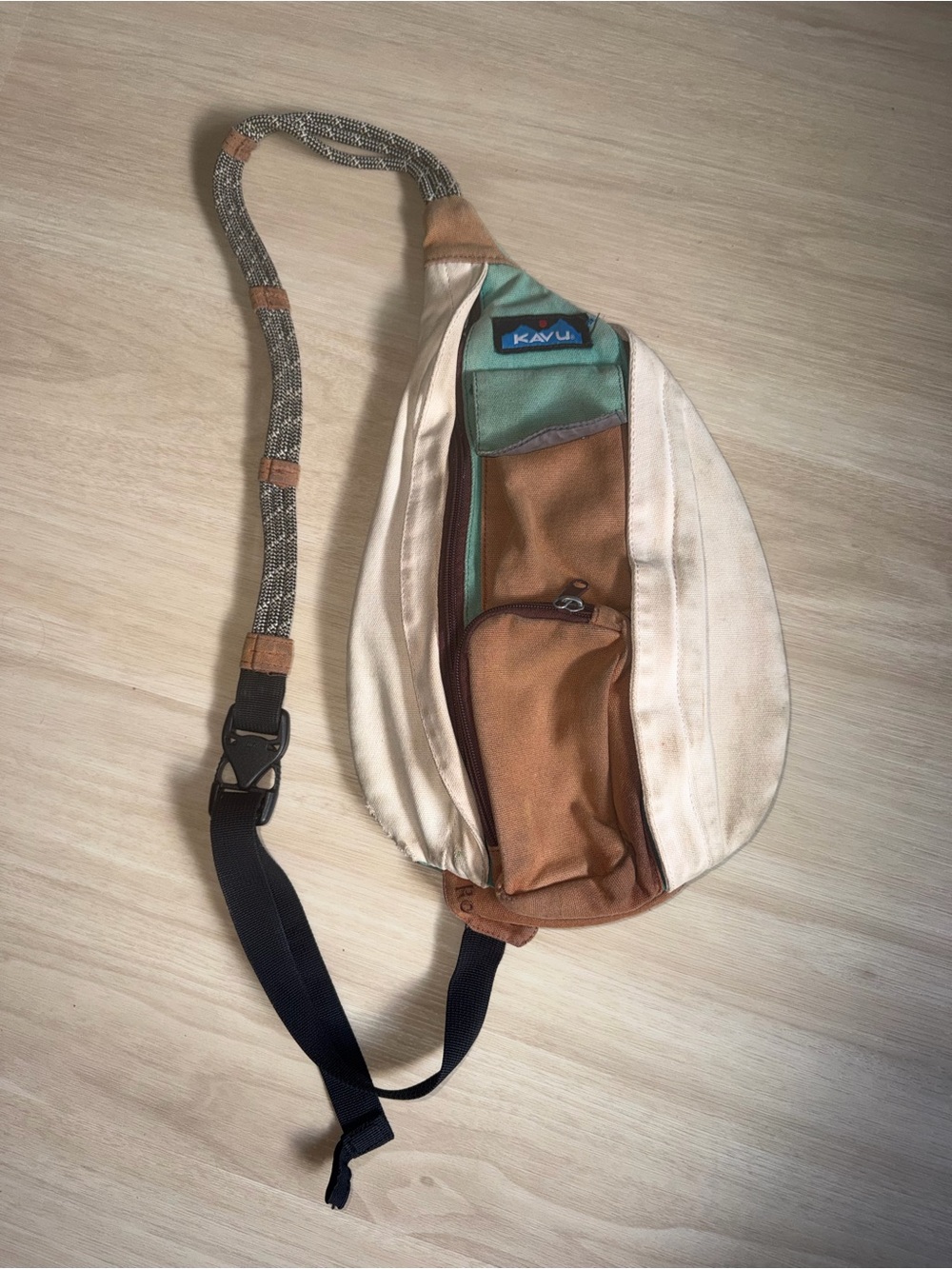 KAVU Original Rope Sling Bag Crossbody Distressed